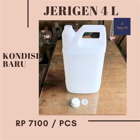 BOTOL JERIGEN JIRIGEN DIRIGEN 4 LITER KONDISI BARU Shopee Indonesia