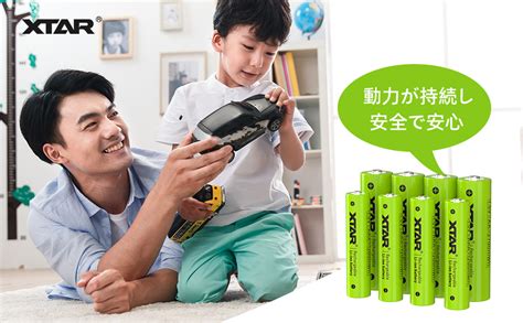 Amazon 単四形リチウム電池 XTAR 1 5V充電池 LEDチャージインジケータ1200mWh AAA単四電池4本低電力提示