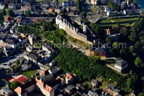 Aerial Image Greiz Castle Of Oberes Schloss In The District Irchwitz