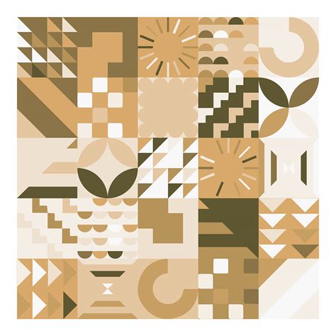 Geometric shapes pattern on Behance