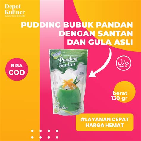 Jual Nutrijell Pudding Santan Rasa Pandan Gr Pandan Flavour Shopee