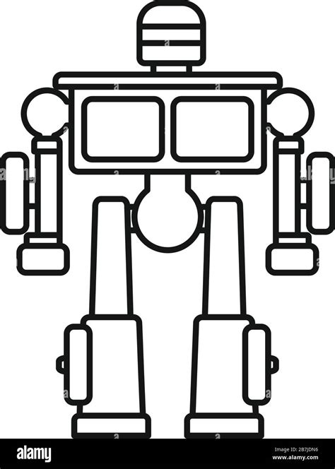 Robot Transformer Icon Outline Robot Transformer Vector Icon For Web Design Isolated On White