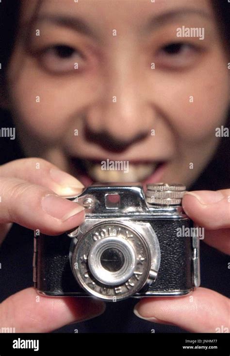 TOKYO, Japan - "Colie," a miniature single-lens camera, on display on Dec. 6 at Japan Camera ...