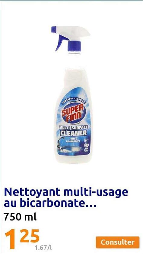 Promo Nettoyant Multi Usage Au Bicarbonate Super Finn Chez Action