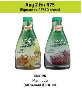 Knorr Marinade All Variants Ml Offer At Makro