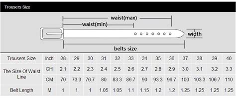 Asos Mens Belt Size Guide Chart | semashow.com