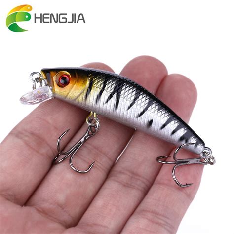 Cheap HENGJIA 1Pc Lifelike Minnow Fishing Lure Wobbler Bass Pike Trout