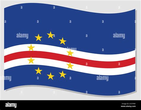 Waving Flag Of Cape Verde Vector Graphic Waving Cape Verdean Flag