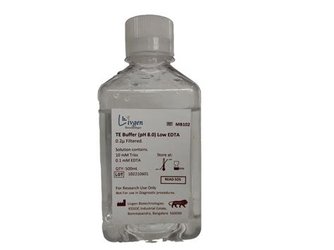 Low EDTA TE 1X PH 8 0 500Ml At 1500 Piece Tris Buffer Solution