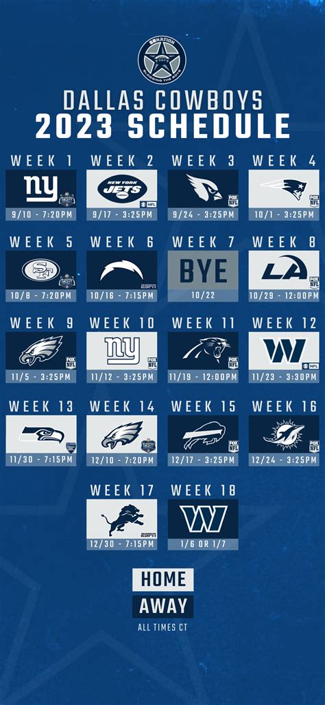 Dallas Cowboys 2023 schedule wallpapers for phones - six designs - Blogging The Boys