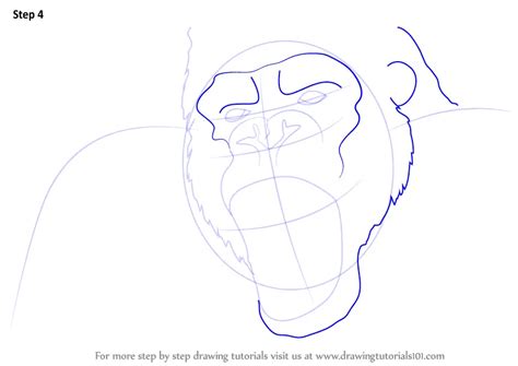 Learn How to Draw King Kong Face (King Kong) Step by Step : Drawing ...