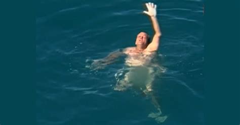 Naked Fisherman Hoisted From Sharks Reach