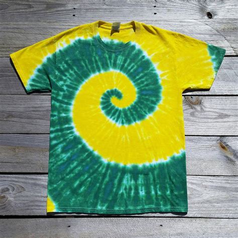 Green And Gold Tie Dye T Shirt Adult S M L Xl Xxl Mens Tie Etsy