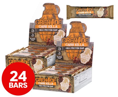 X Pk Grenade Carb Killa High Protein Bars Caramel Chaos G Catch