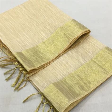 2 35 Mtr Banarasi Chanderi Cotton Slub Plain Jari Border Dupatta At Rs