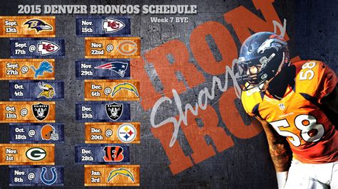 Broncos Game Schedule - Wastor