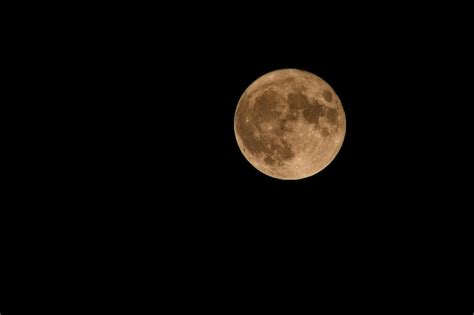 Premium Photo Full Moon Over Dark Black Sky At Night