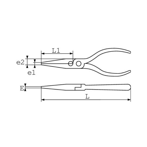 PINCE BEC DEMI ROND DROIT BI MATIERE 160 MM 237 16G SAM