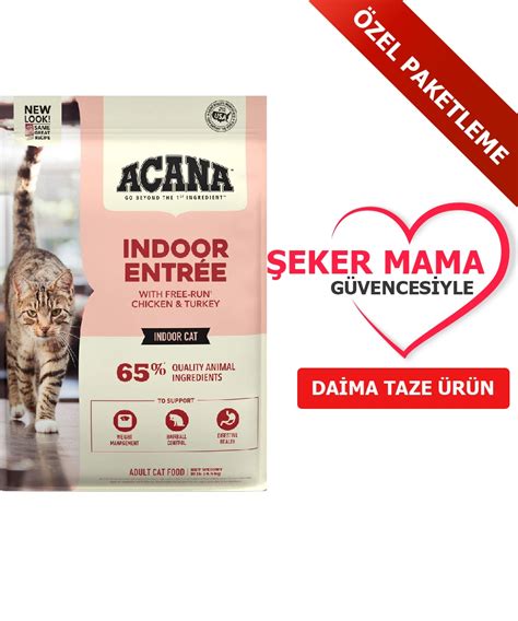 Acana Indoor Entree Kisir Tavuklu Ve Hindili Kedi Zel Paketleme Kg