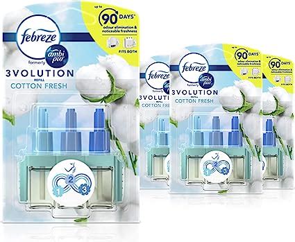 Febreze 3Volution Diffuseur Électrique de Parfum 4 unités x 20 ml