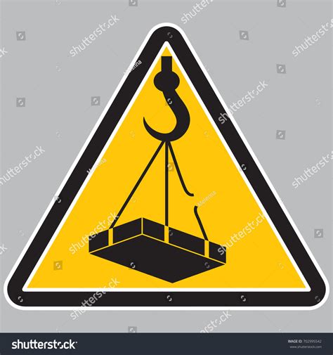 Danger Overhead Load Sign Vector Warning Stock Vector Royalty Free