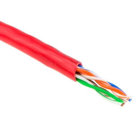 CAT5e UTP Kupfer Ethernet Netzwerk Solid Kabel Kabelrolle 100 M Rot