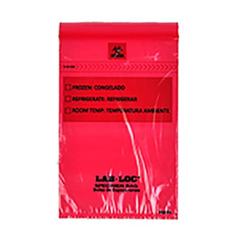 Lk Packaging Labz Re Lab Loc Specimen Bags W Removable Biohazard