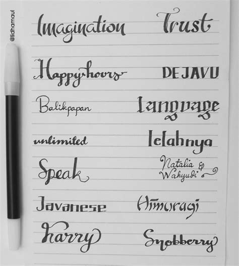 contoh tulisan cantik  kreatif