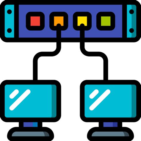 Network switch Basic Miscellany Lineal Color icon