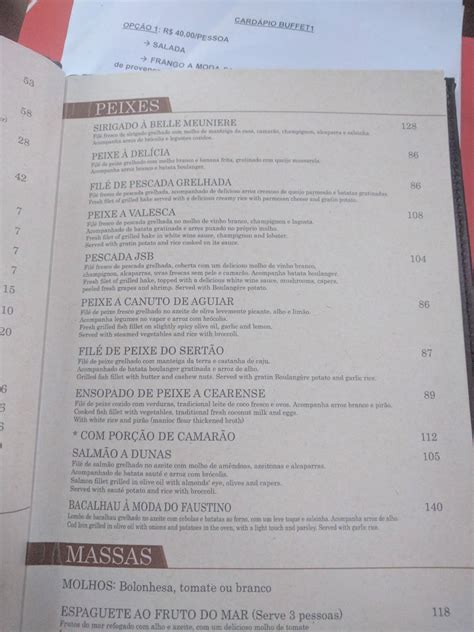 Menu Em Faustino Restaurante Teresina