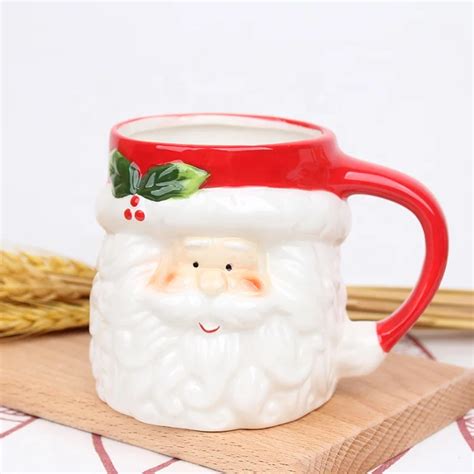 Christmas Mug Coffee Milk Breakfast Santa Claus Ceramics Cup