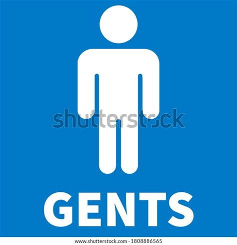 Gents Toilet Signage Printable Image Blue Stock Illustration 1808886565 ...