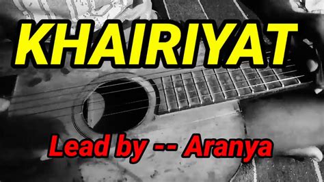 Khairiyat Arijit Singh Guitar Cover Single String Youtube