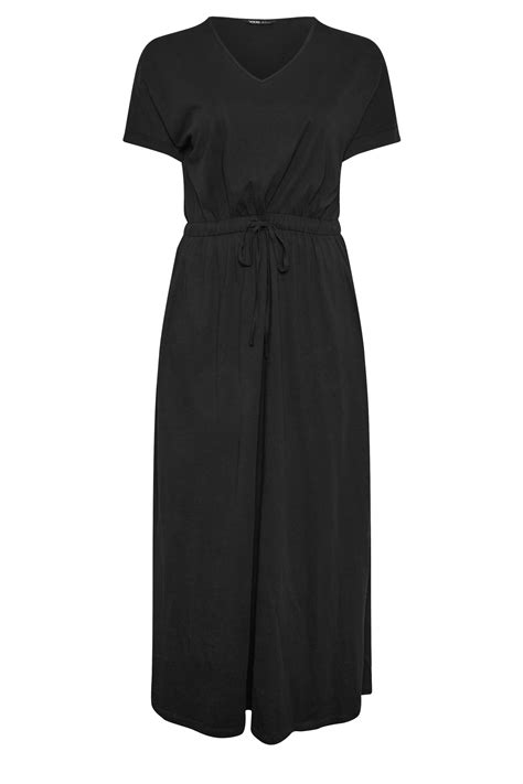 Yours Plus Size Black Tie Detail Maxi Dress Yours Clothing