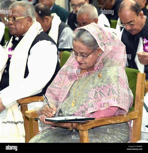 Dhaka 3rd Jan 2019 Bangladesh Prime Minister Sheikh Hasina Takes