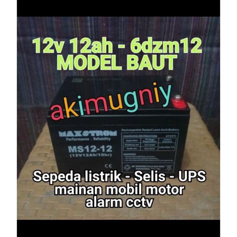 Jual Aki Baterai Kering Vrla Mf Ah V Sepeda Listrik Dan Ups