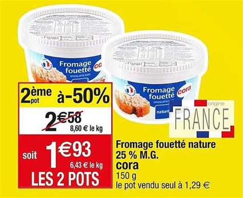 Promo Fromage Fouett Nature Cora Chez Cora Icatalogue Fr