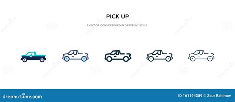 Pick Up Icon In Different Style Vector Illustration Two Colored And