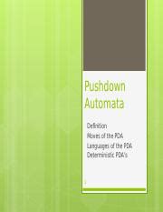 Introduction To Pushdown Automata Definition Moves And Course Hero