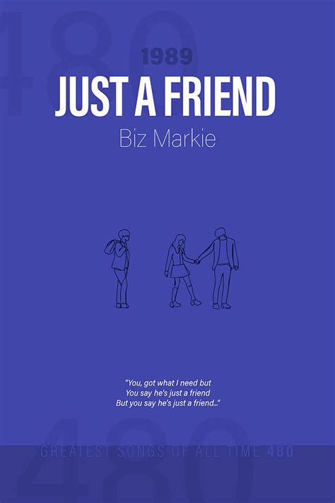 Just A Friend Biz Markie Minimalist Song Lyrics Greatest Hits of All Time 480 Mixed Media by ...