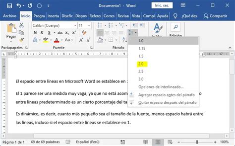 C Mo Configurar Espacio Doble En Word Word F Cil