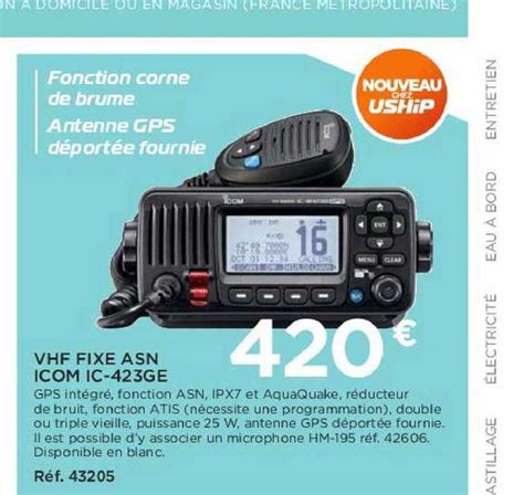 Offre Vhf Portable Asn Icom Ic M93d Chez Uship