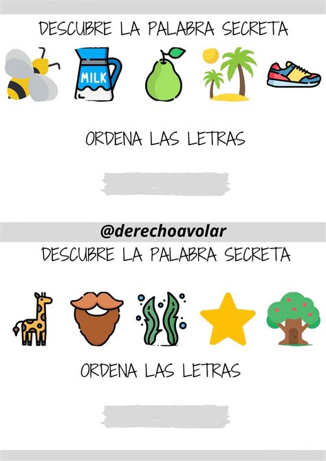 Ordena Las Letras Y Construye La Palabra Secreta