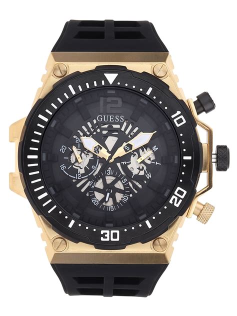 Buy Guess Men Black Analogue Multi Function Automatic Motion Powered