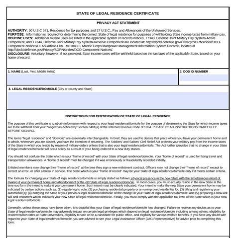 Printable Sc Legal Residence Form Printable Forms Free Online