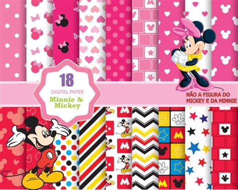 Kit Digital Mickey E Minnie Elo7 Produtos Especiais