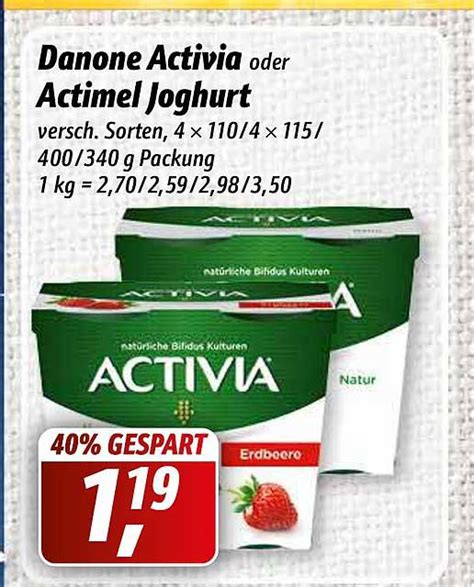 Danone Activia Oder Actimel Joghurt Angebot Bei Simmel