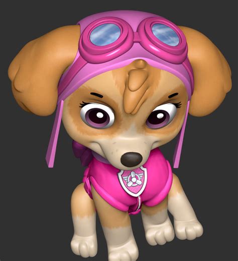 Skye Paw Patrol 3D Model By Bon Bon Art