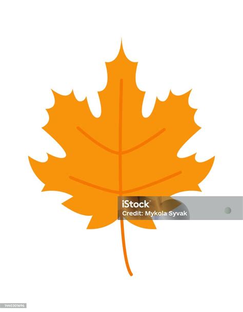 Autumn Leaf Fall Plant Icon Vector Illustration Stock Illustration