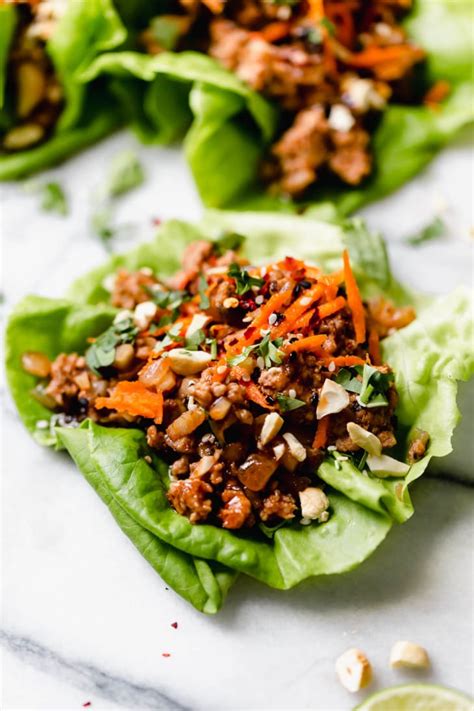 Chinese-Inspired Pork Lettuce Wraps - The Real Food Dietitians